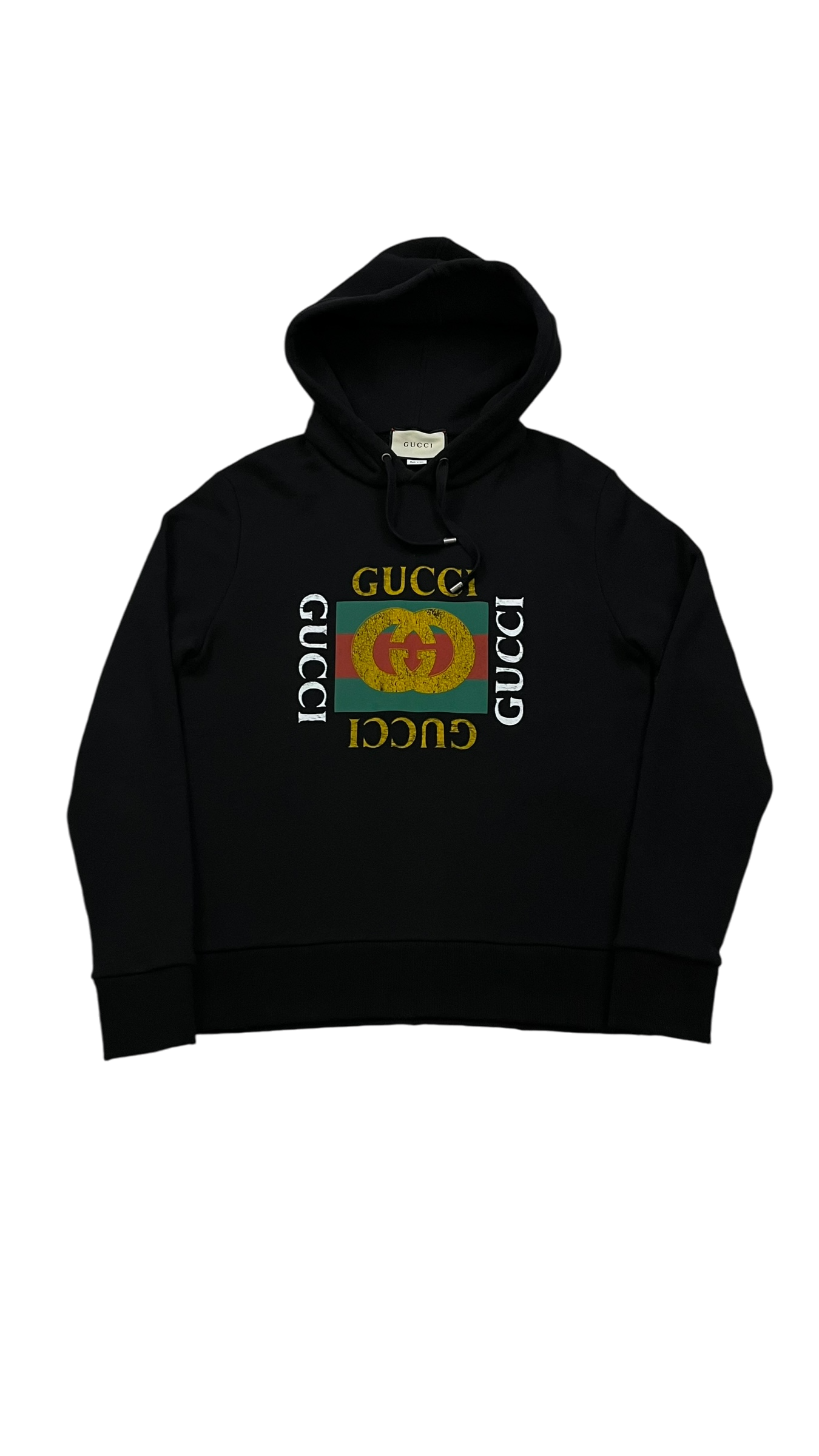 Gucci distressed hoodie hotsell