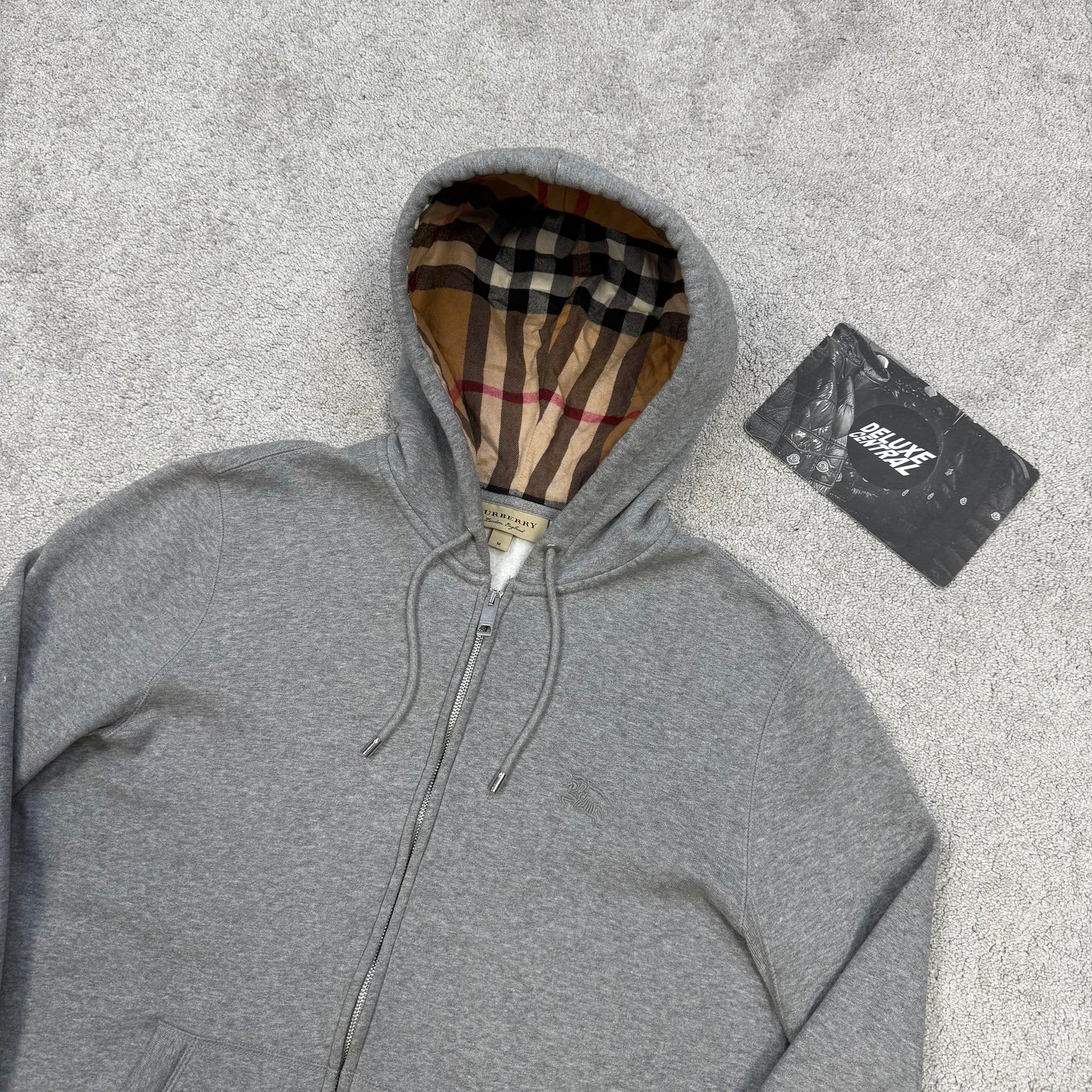 Burberry Check Zip-Up Hoodie