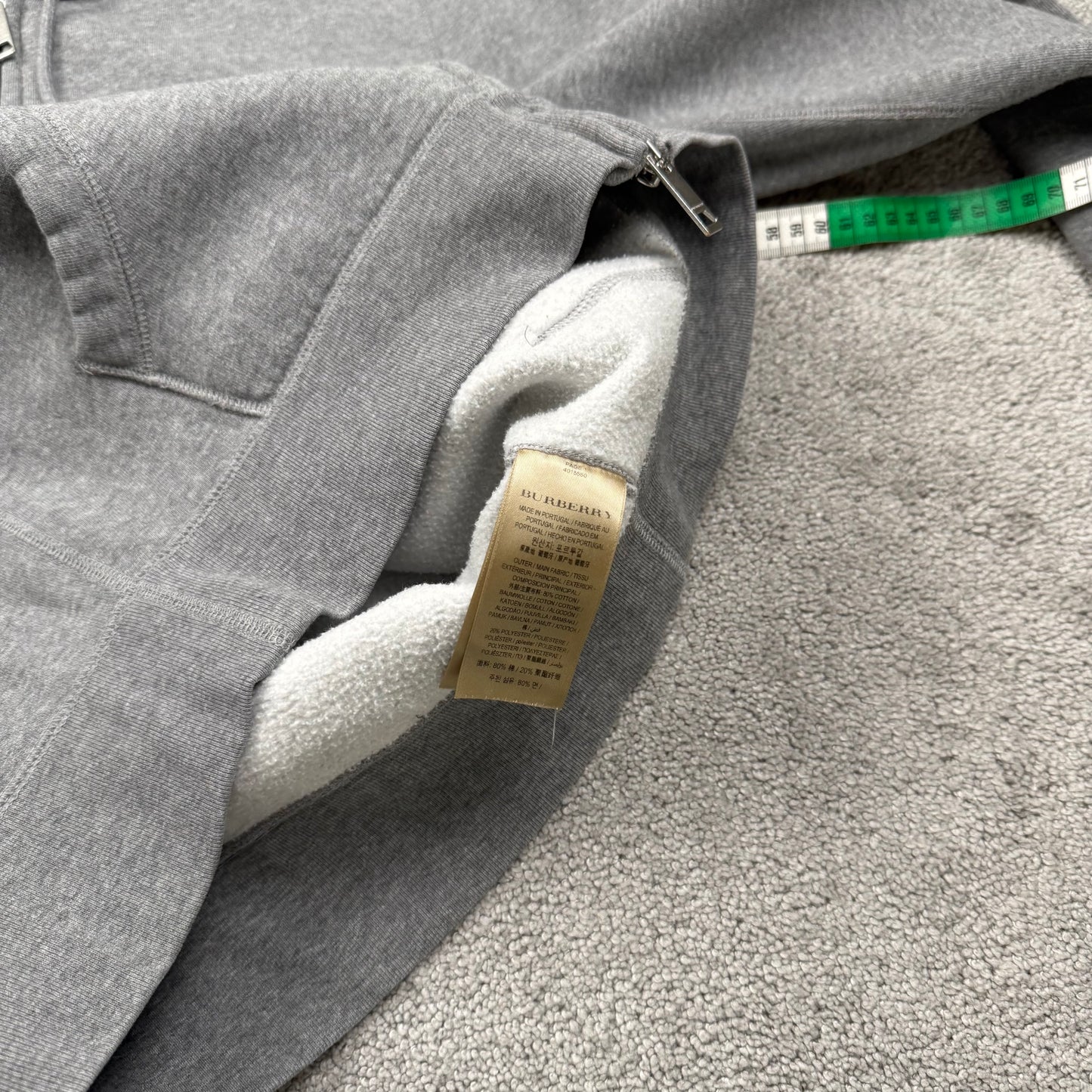 Burberry Check Zip-Up Hoodie