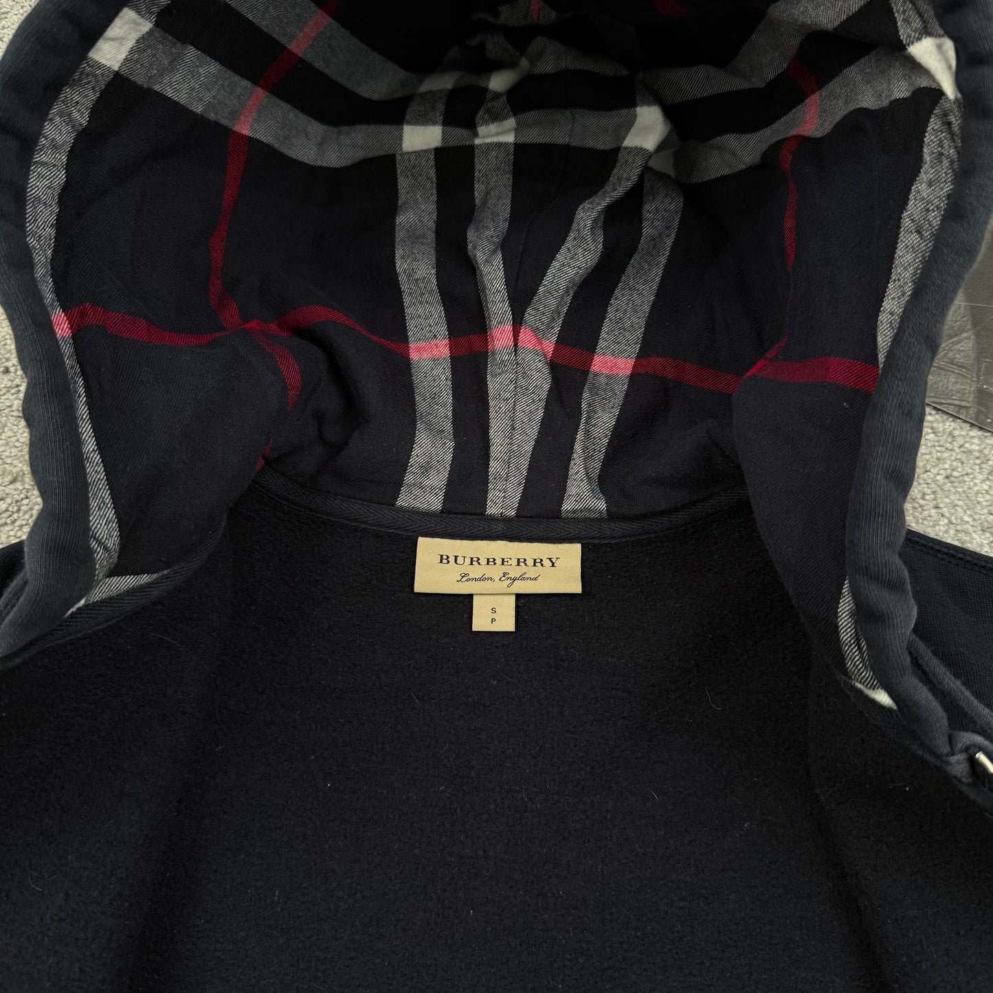 Burberry Check Zip-Up Hoodie