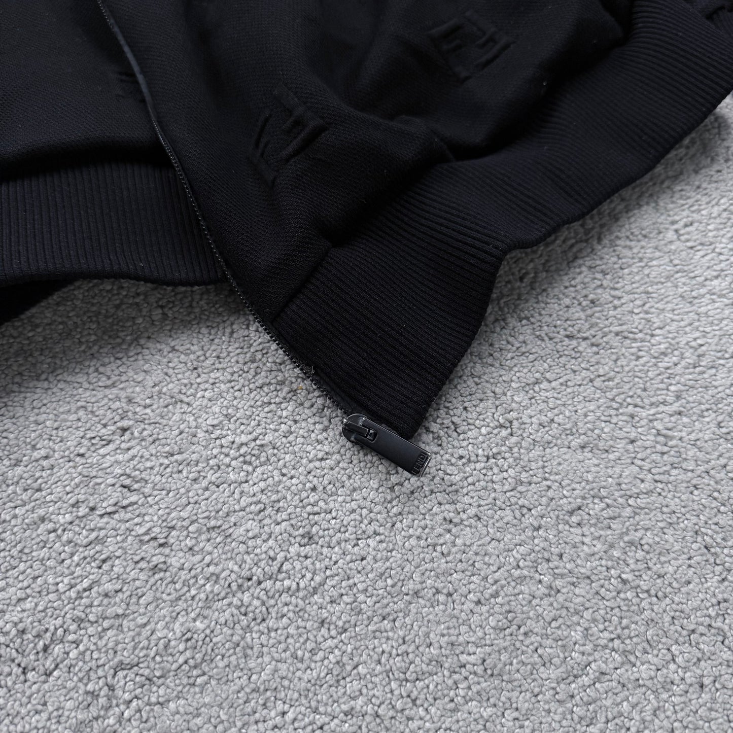 Fendi FF Monogram Logo Zip-Up Hoodie