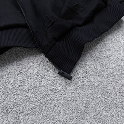 Fendi FF Monogram Logo Zip-Up Hoodie