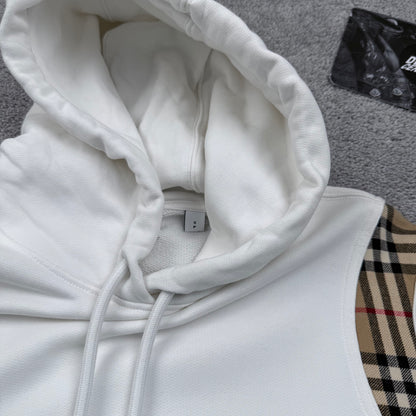 Burberry Check Panel Hoodie