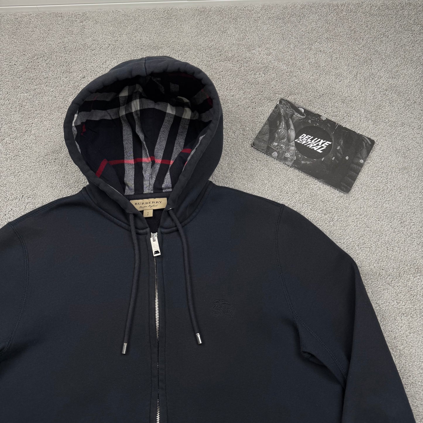 Burberry Check Zip-Up Hoodie