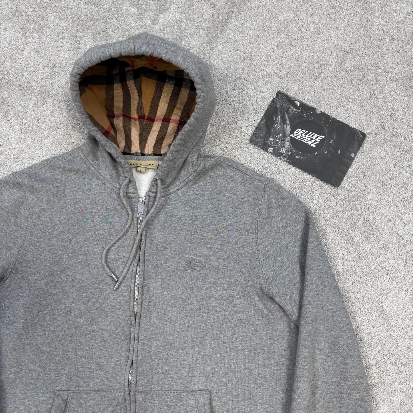 Burberry Check Zip-Up Hoodie