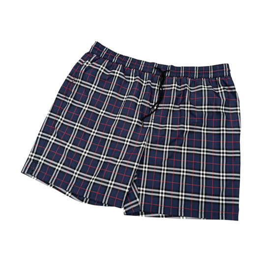 Burberry Navy Check Swim Shorts