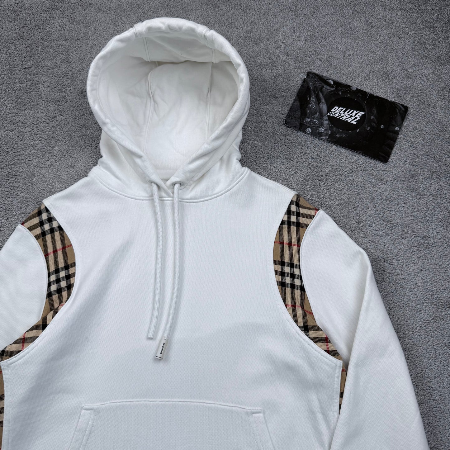 Burberry Check Panel Hoodie
