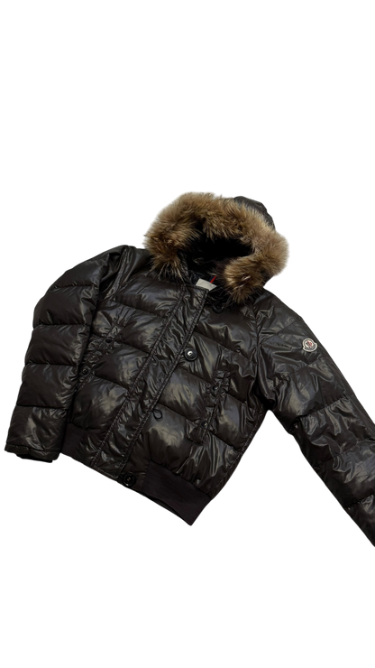 Moncler bomber jacket with fur on sale