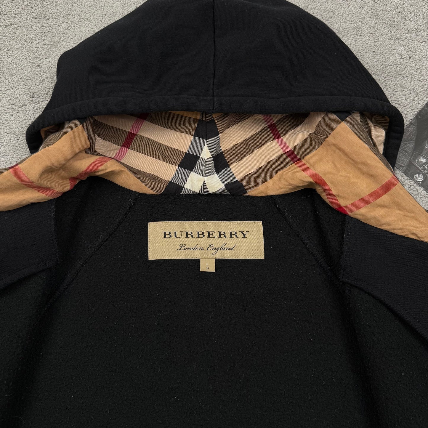 Burberry Vintage Check Hood Zip-Up Hoodie