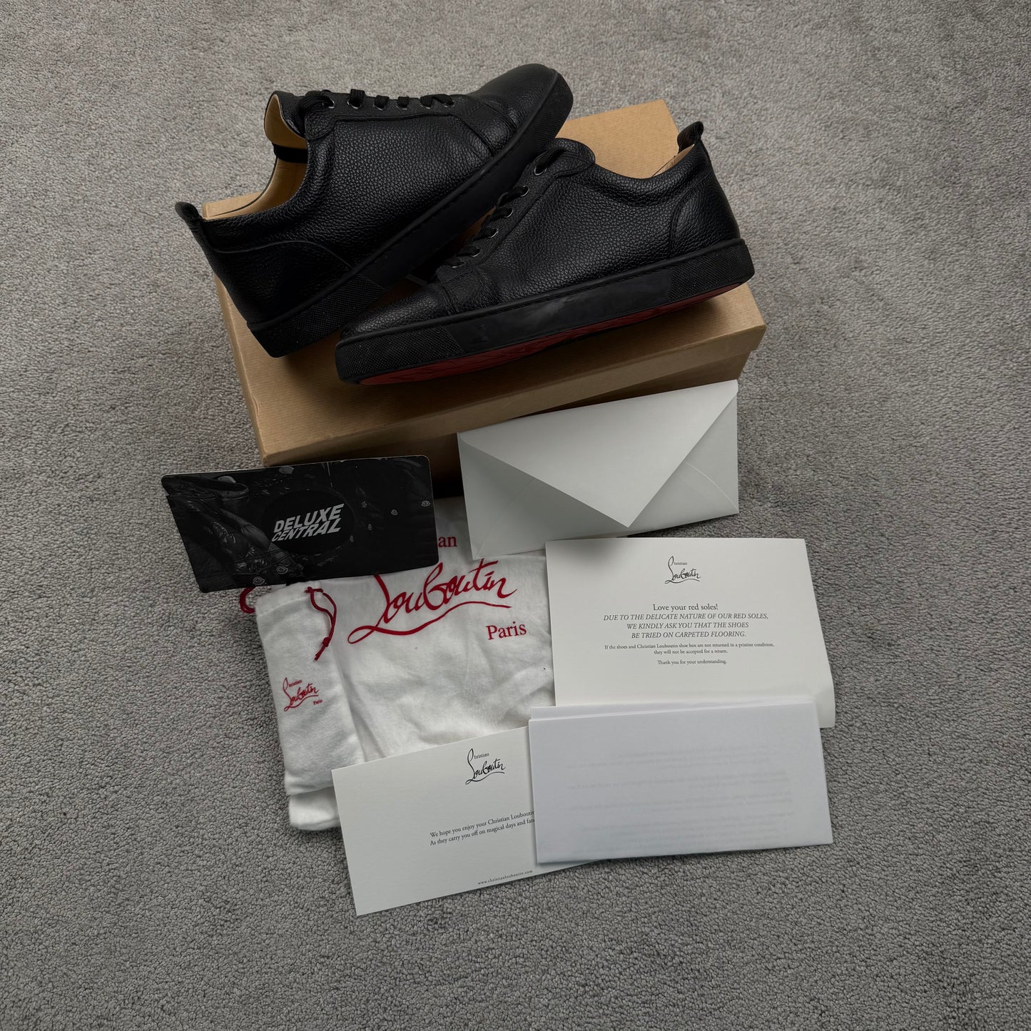 Christian Louboutin Flat Leather Shoe