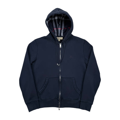 Burberry Check Hood Zip-Up Hoodie