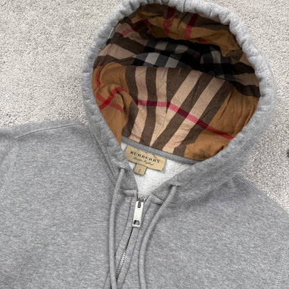Burberry Check Zip-Up Hoodie