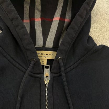 Burberry Check Zip Up Hoodie