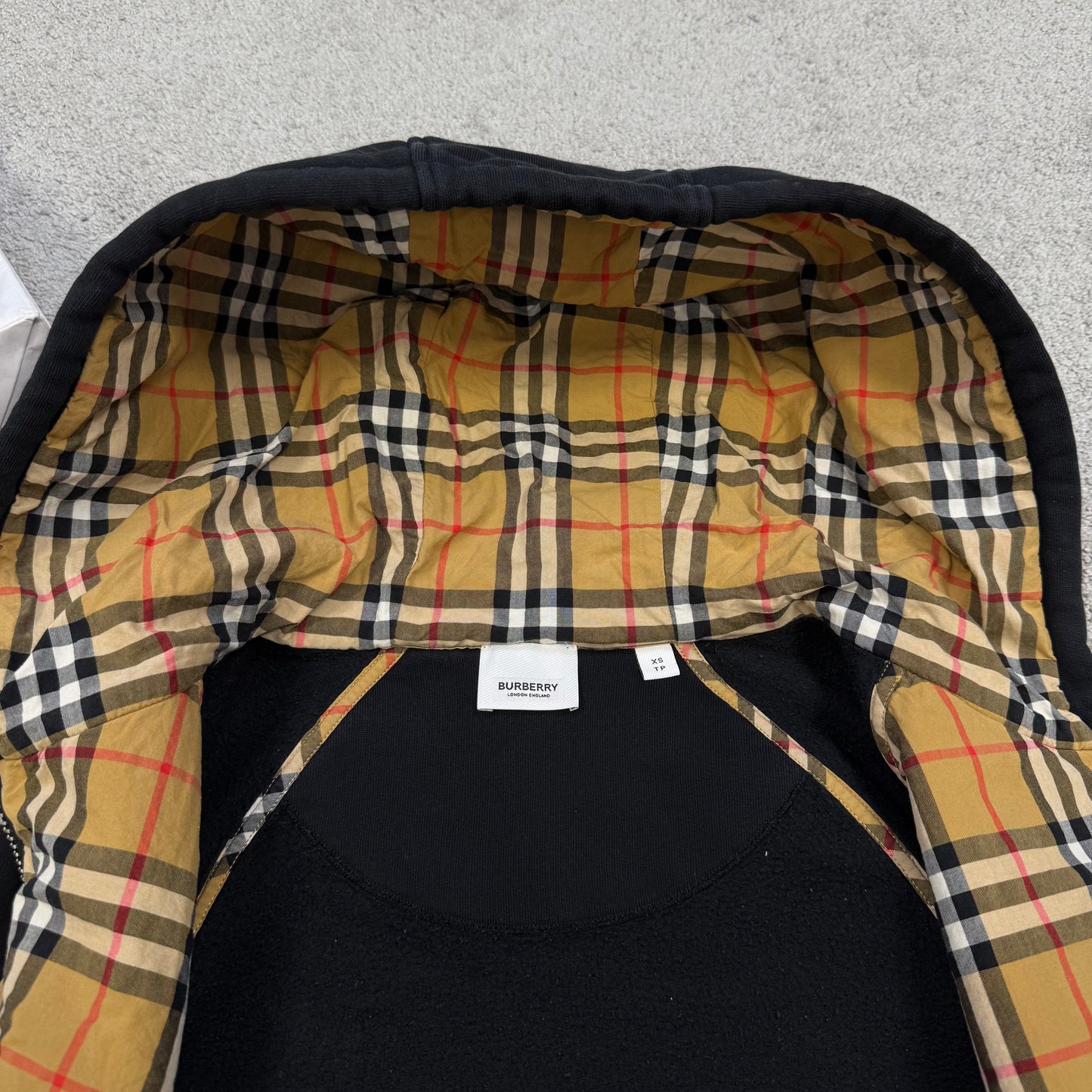 Burberry Check Zip-Up Hoodie