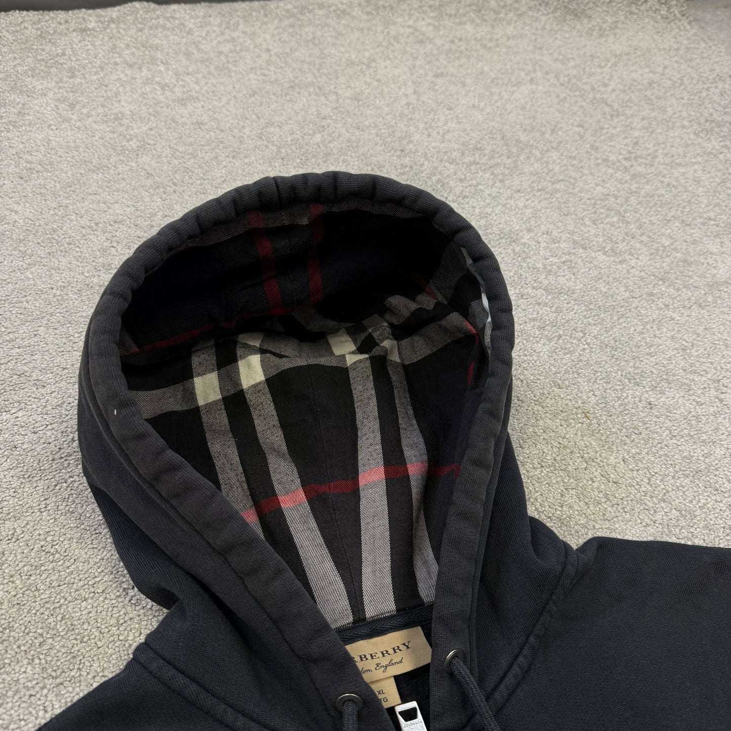 Burberry Check Zip Up Hoodie