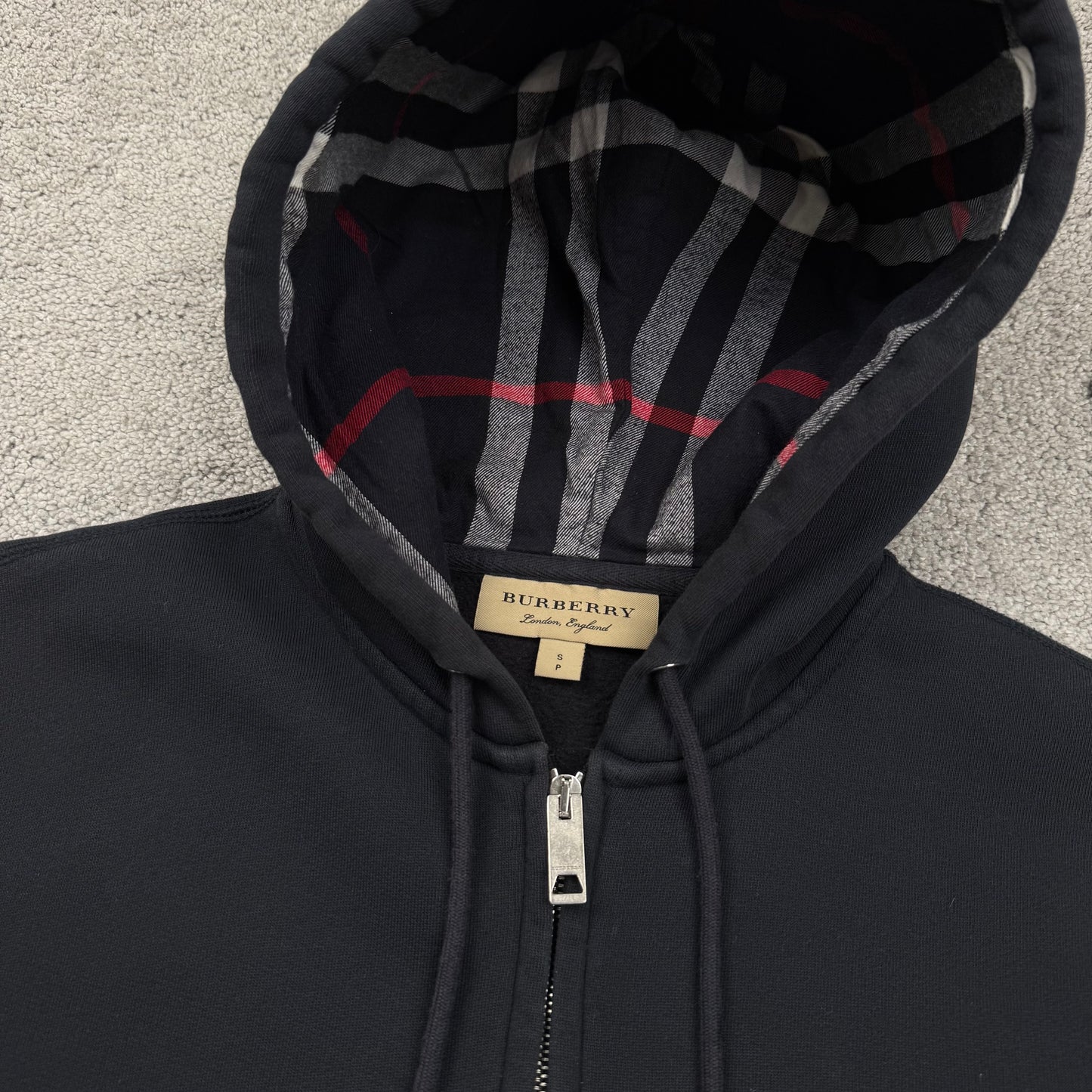 Burberry Check Zip-Up Hoodie