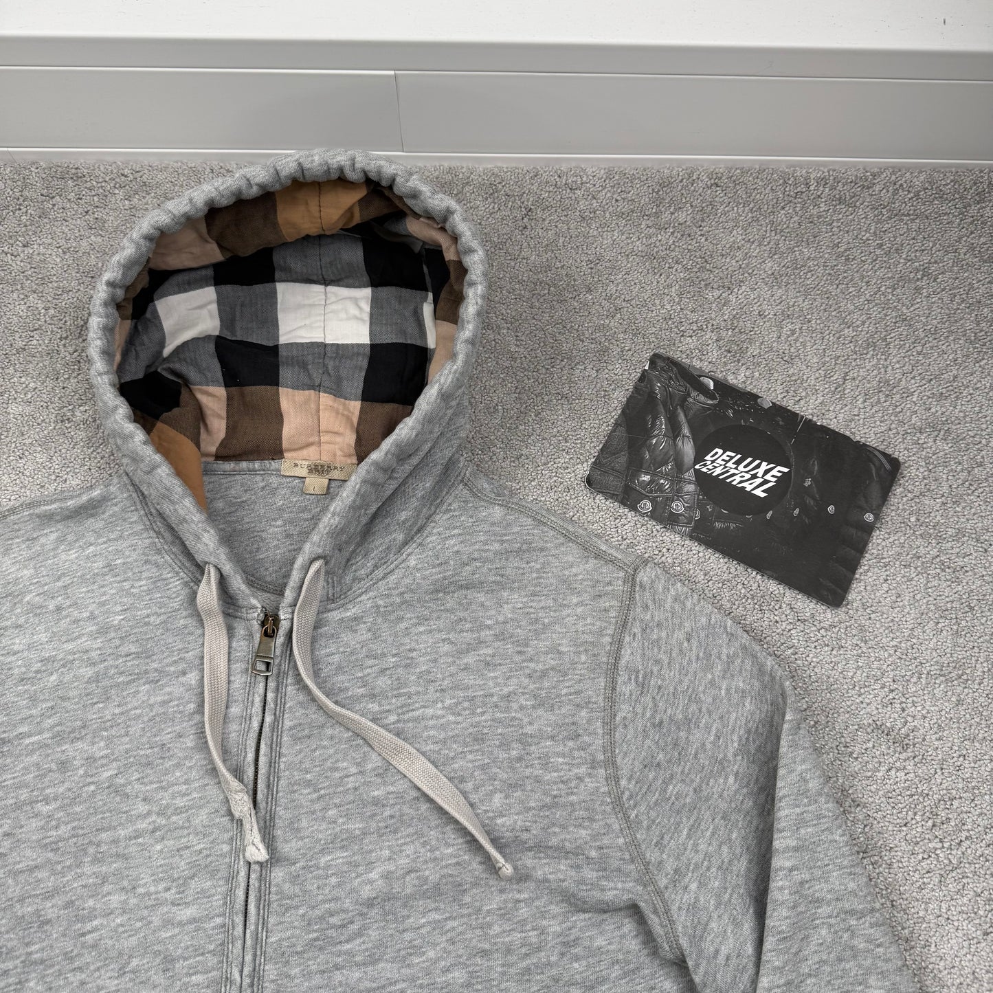 Burberry Vintage Check Hood Zip-Up Hoodie