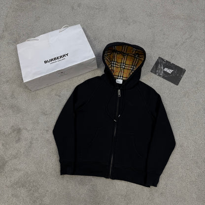 Burberry Check Zip-Up Hoodie