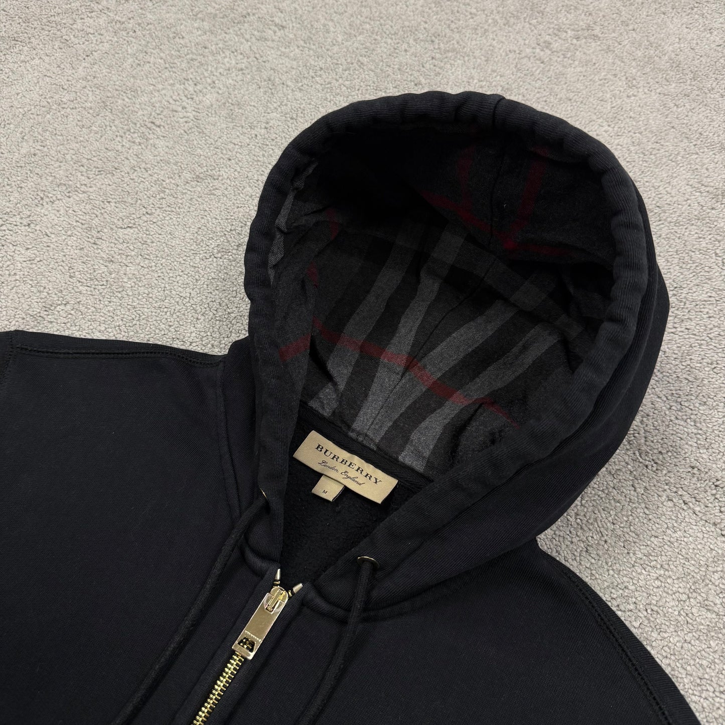 Burberry Check Zip-Up Hoodie