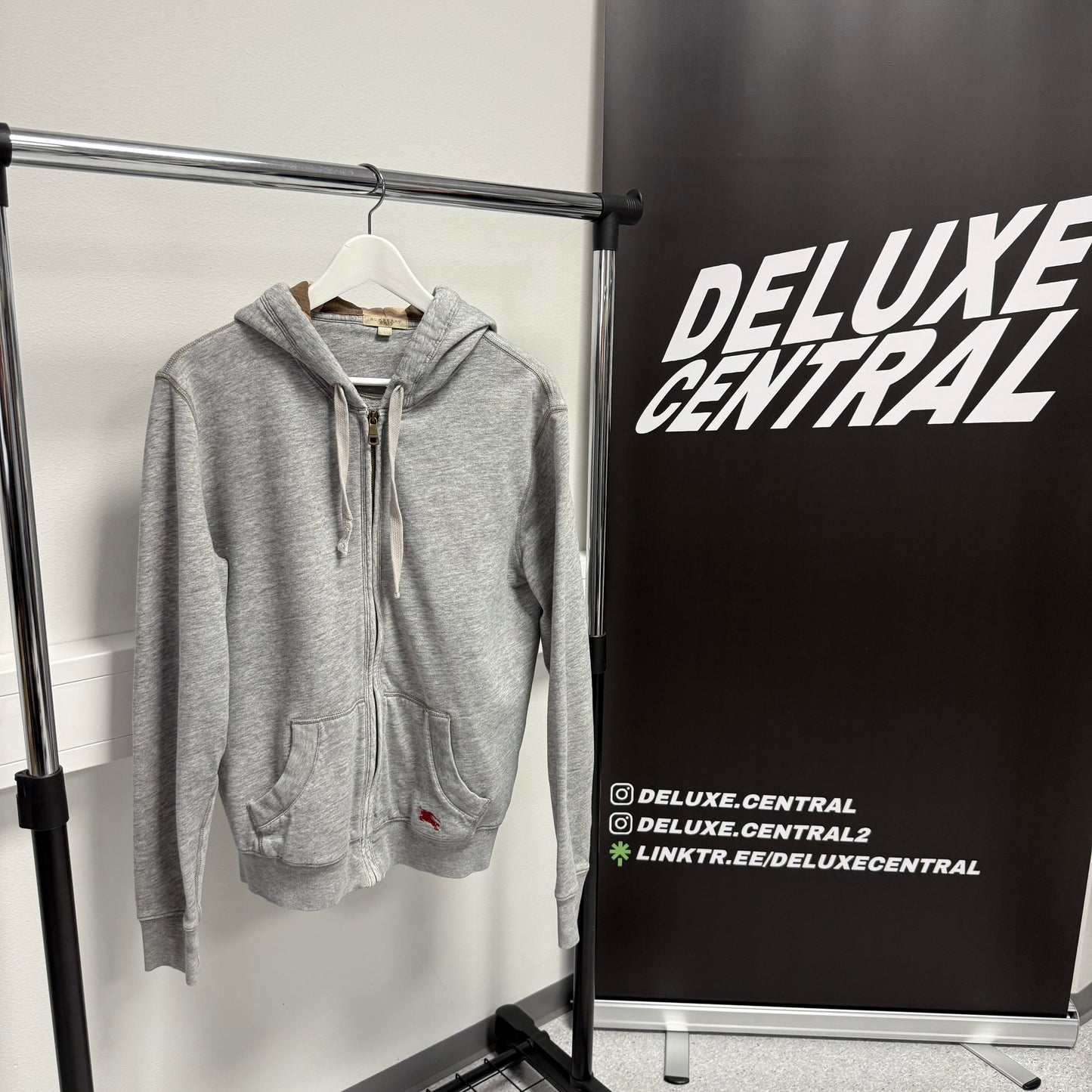 Burberry Vintage Check Hood Zip-Up Hoodie