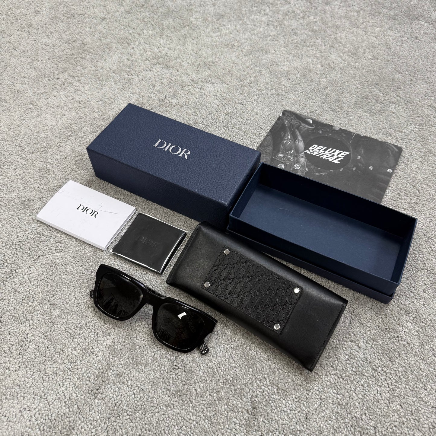 Dior B23 Square Acetate Sunglasses