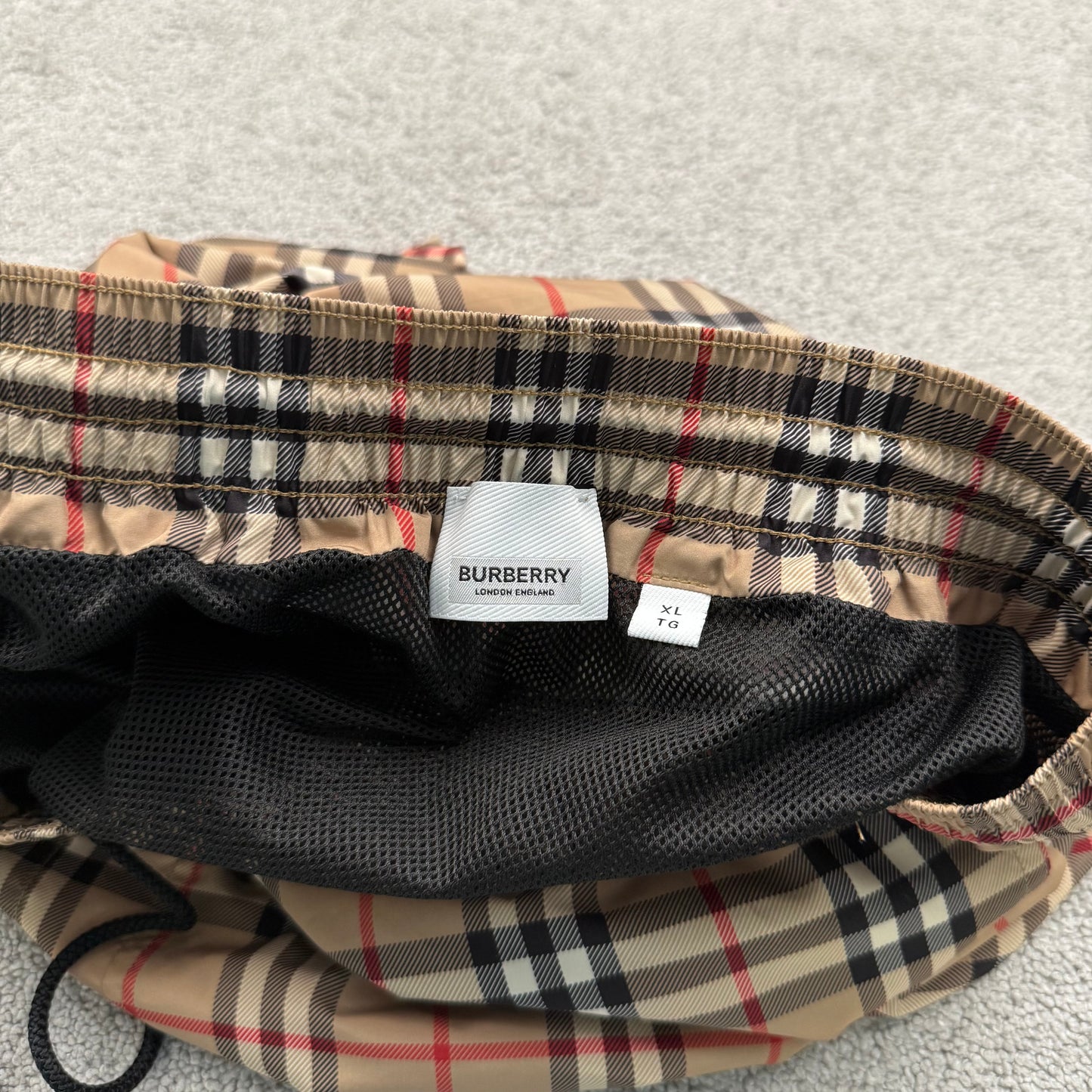 Burberry Check Drawcord Swim Shorts Men