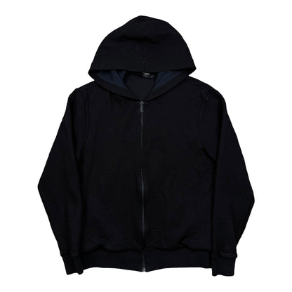 Fendi FF Monogram Logo Zip-Up Hoodie