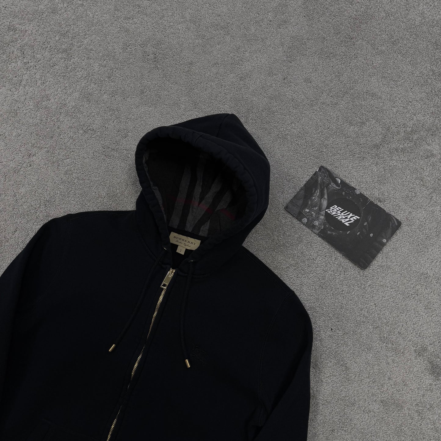 Burberry Check Zip-Up Hoodie