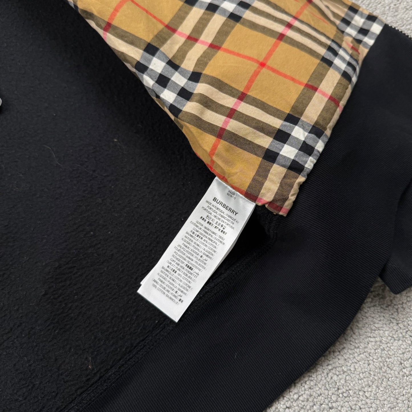Burberry Vintage Check Print Zip-Up Hoodie