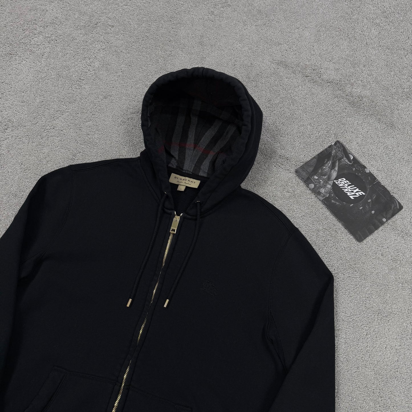 Burberry Check Zip-Up Hoodie