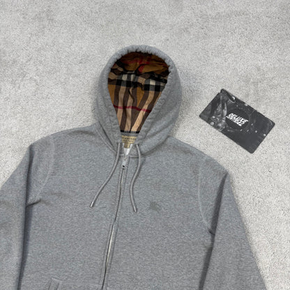 Burberry Check Zip-Up Hoodie