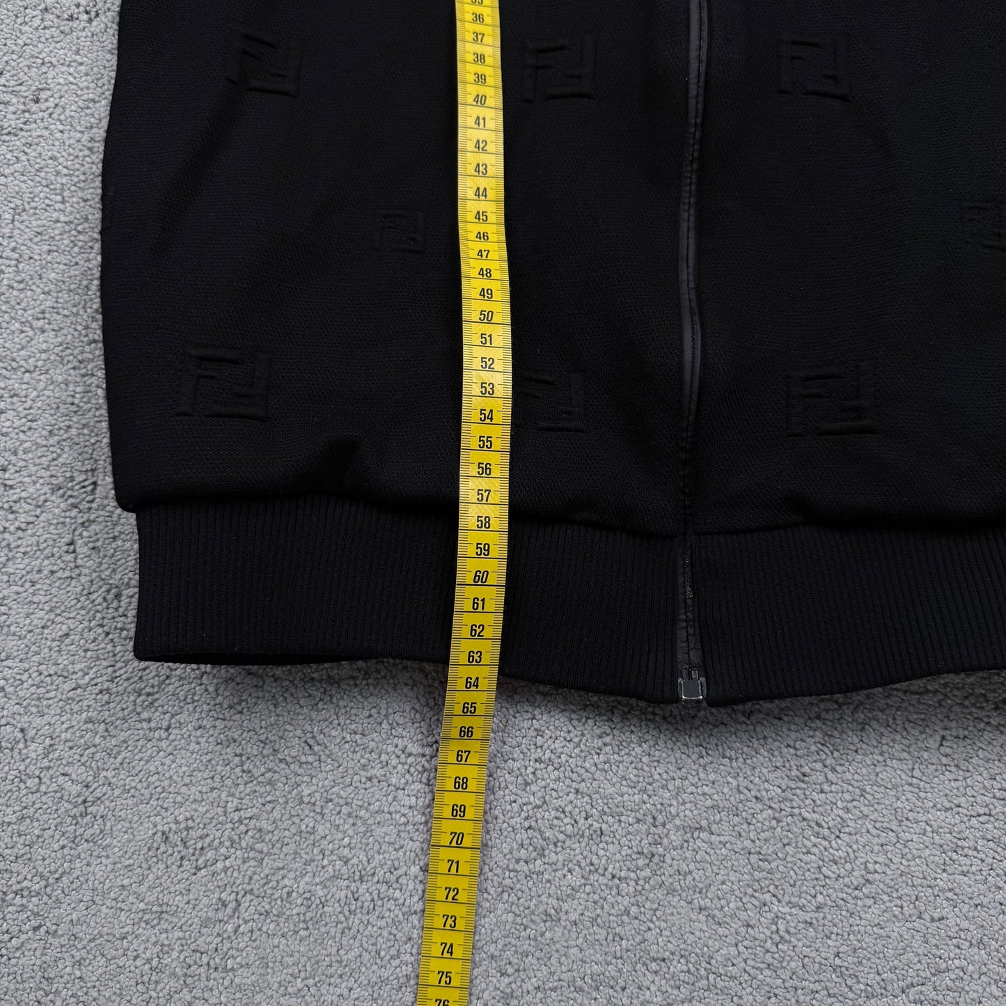 Fendi FF Monogram Logo Zip-Up Hoodie