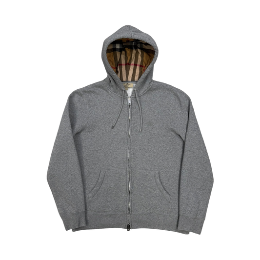 Burberry Check Zip-Up Hoodie