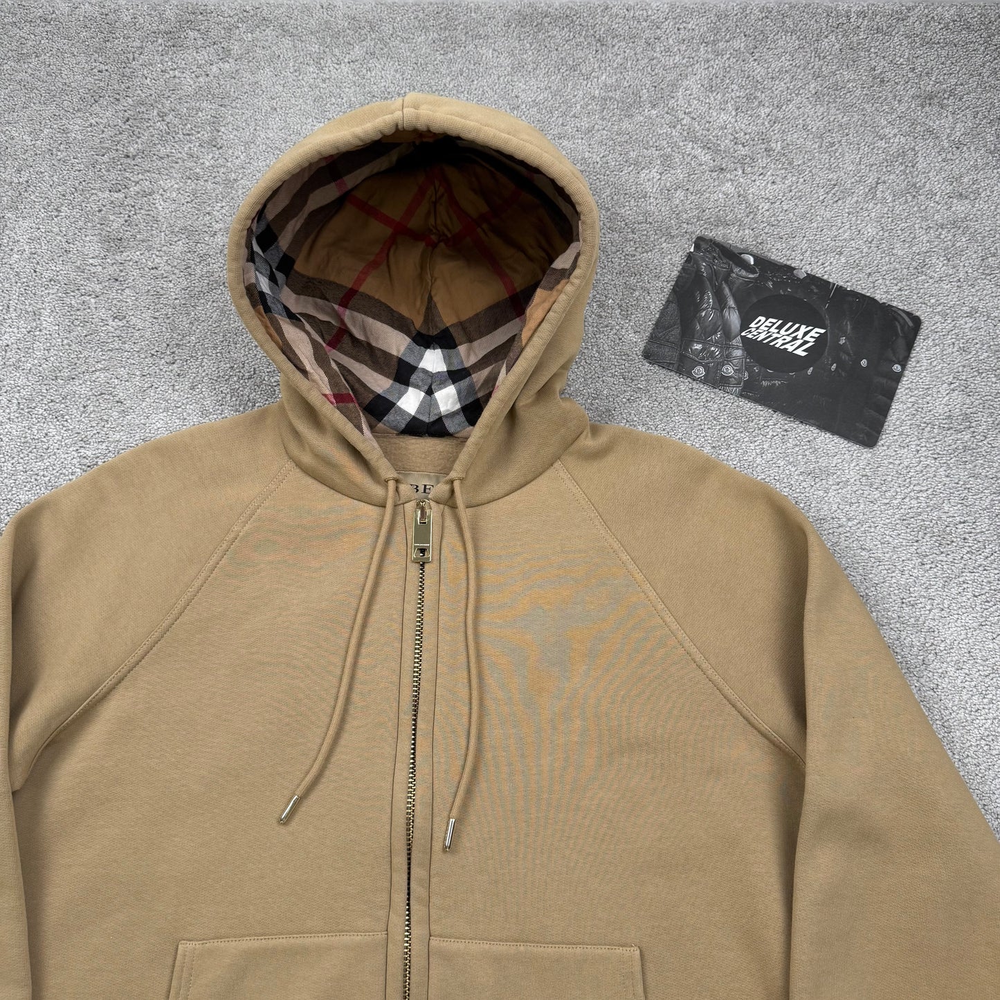 Burberry Vintage Check Hood Zip-Up Hoodie