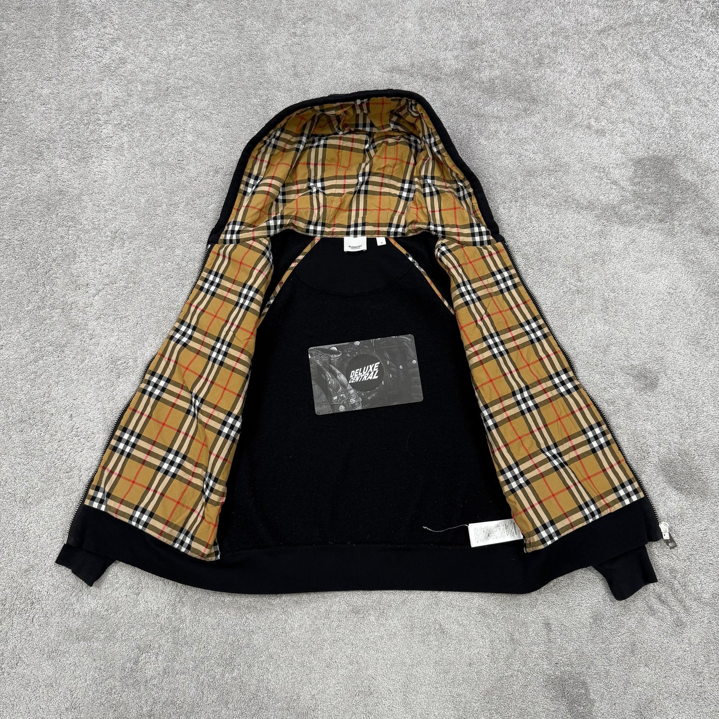 Burberry Check Zip-Up Hoodie