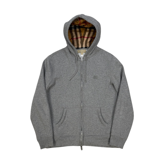 Burberry Check Zip-Up Hoodie