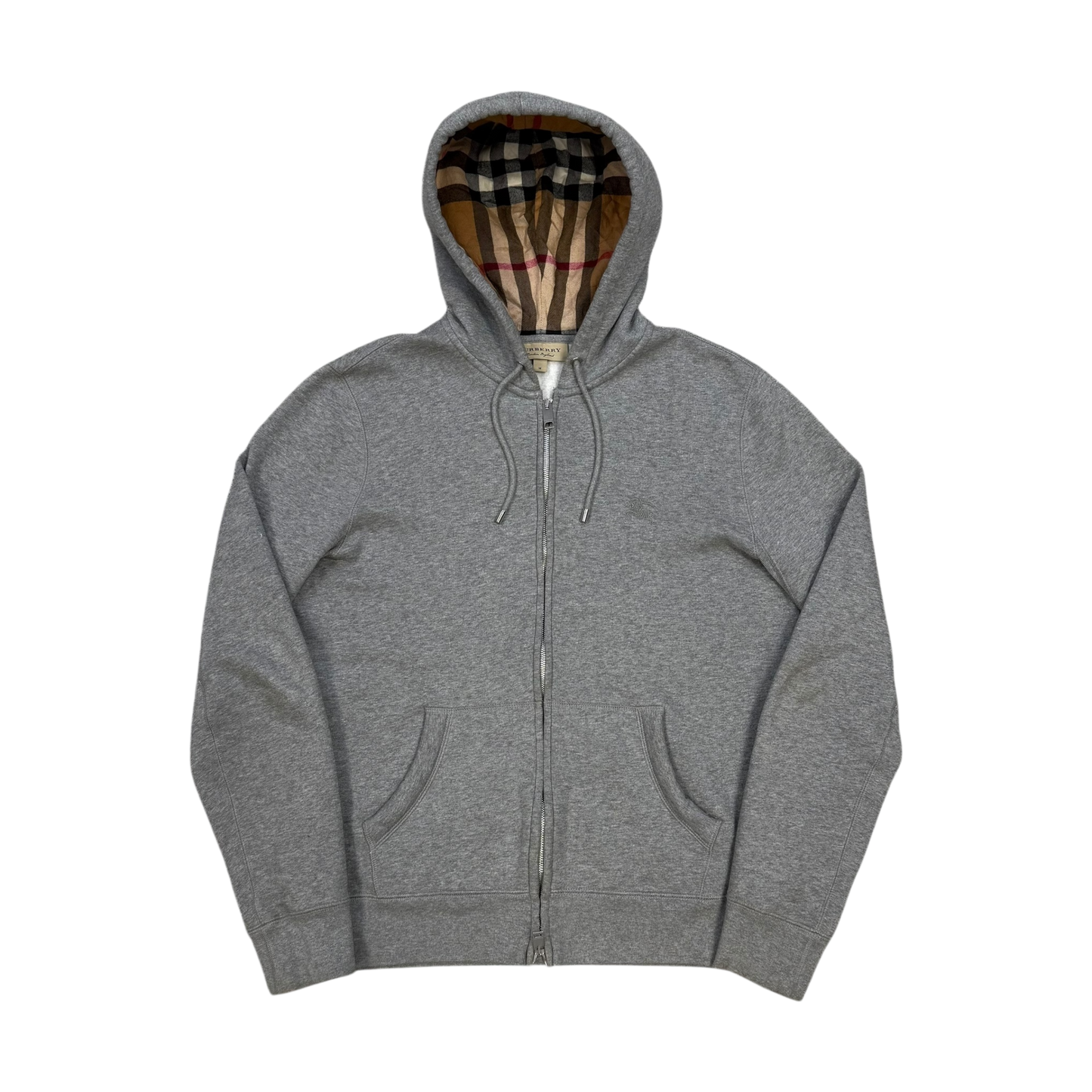 Burberry Check Zip-Up Hoodie