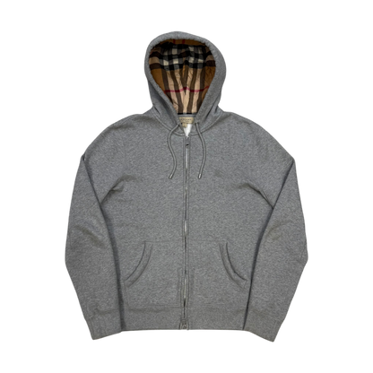 Burberry Check Zip-Up Hoodie