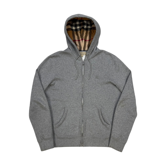 Burberry Check Zip-Up Hoodie