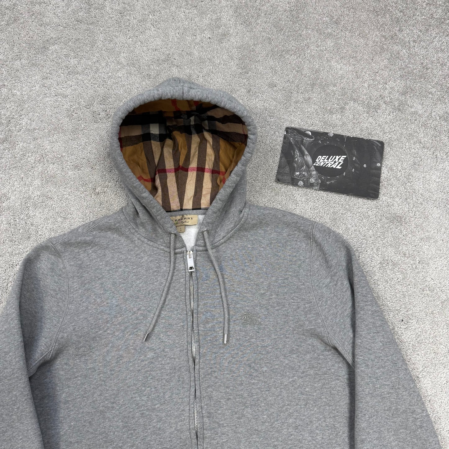 Burberry Check Zip-Up Hoodie