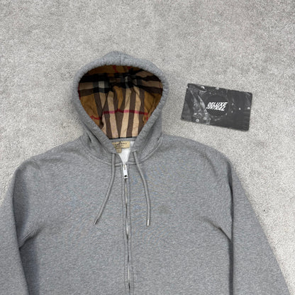 Burberry Check Zip-Up Hoodie