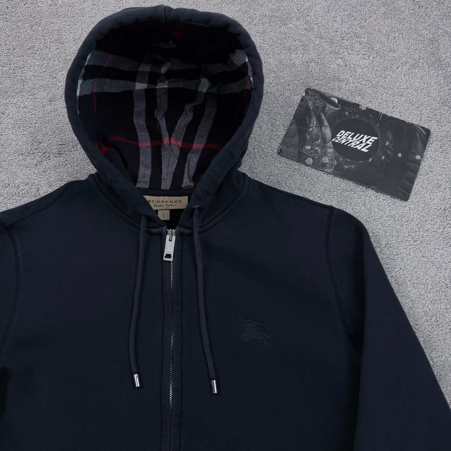 Burberry Check Zip-Up Hoodie