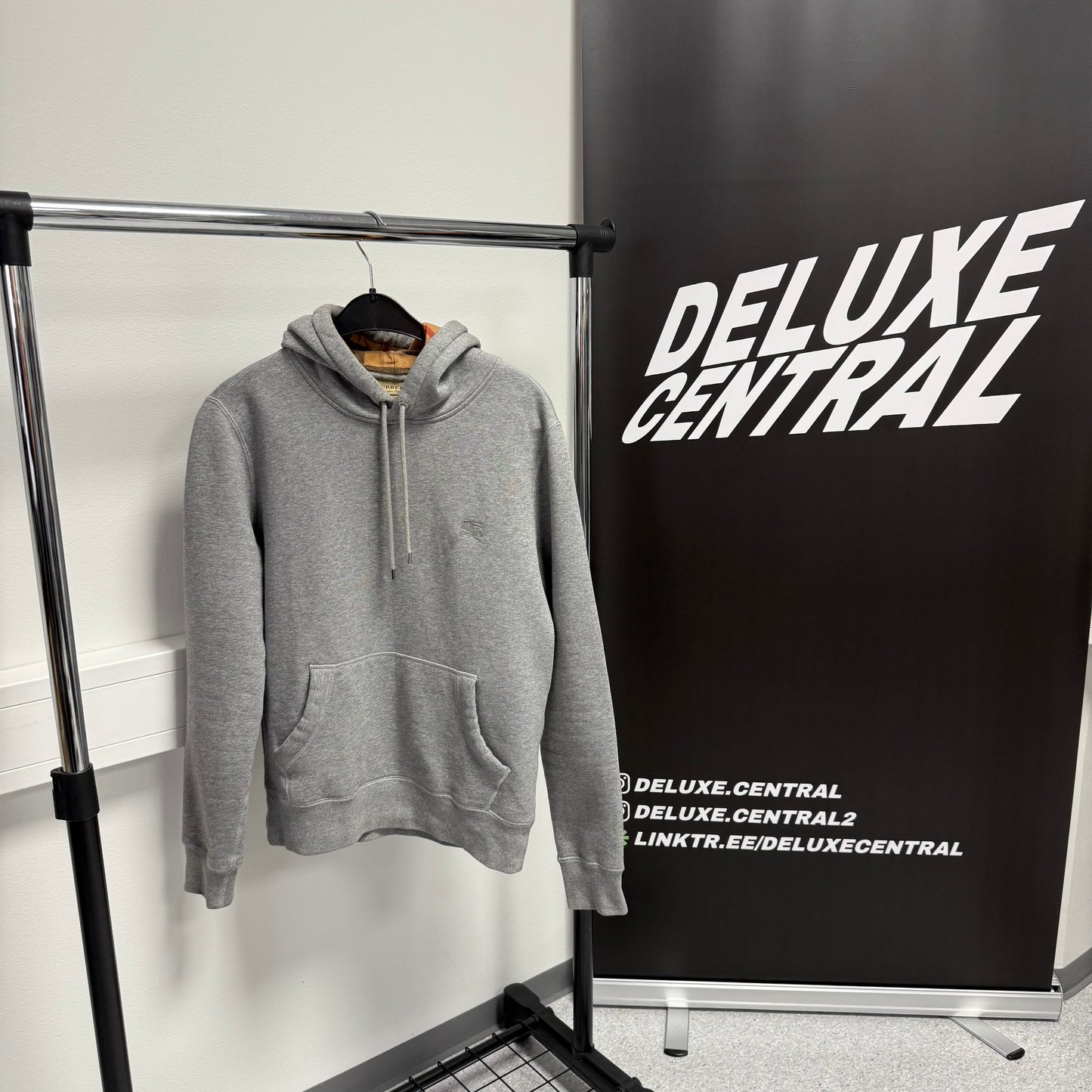 Burberry Embroidered Check Hoodie