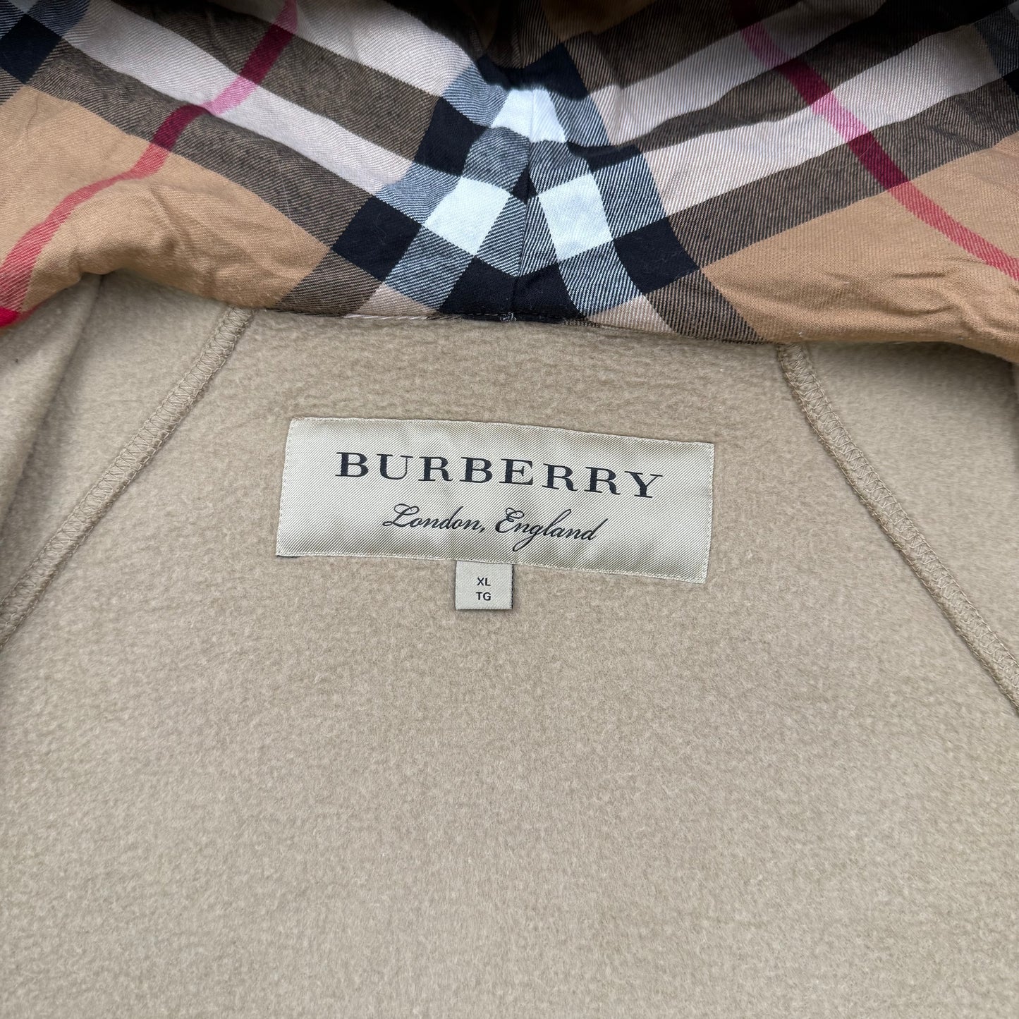 Burberry Vintage Check Hood Zip-Up Hoodie