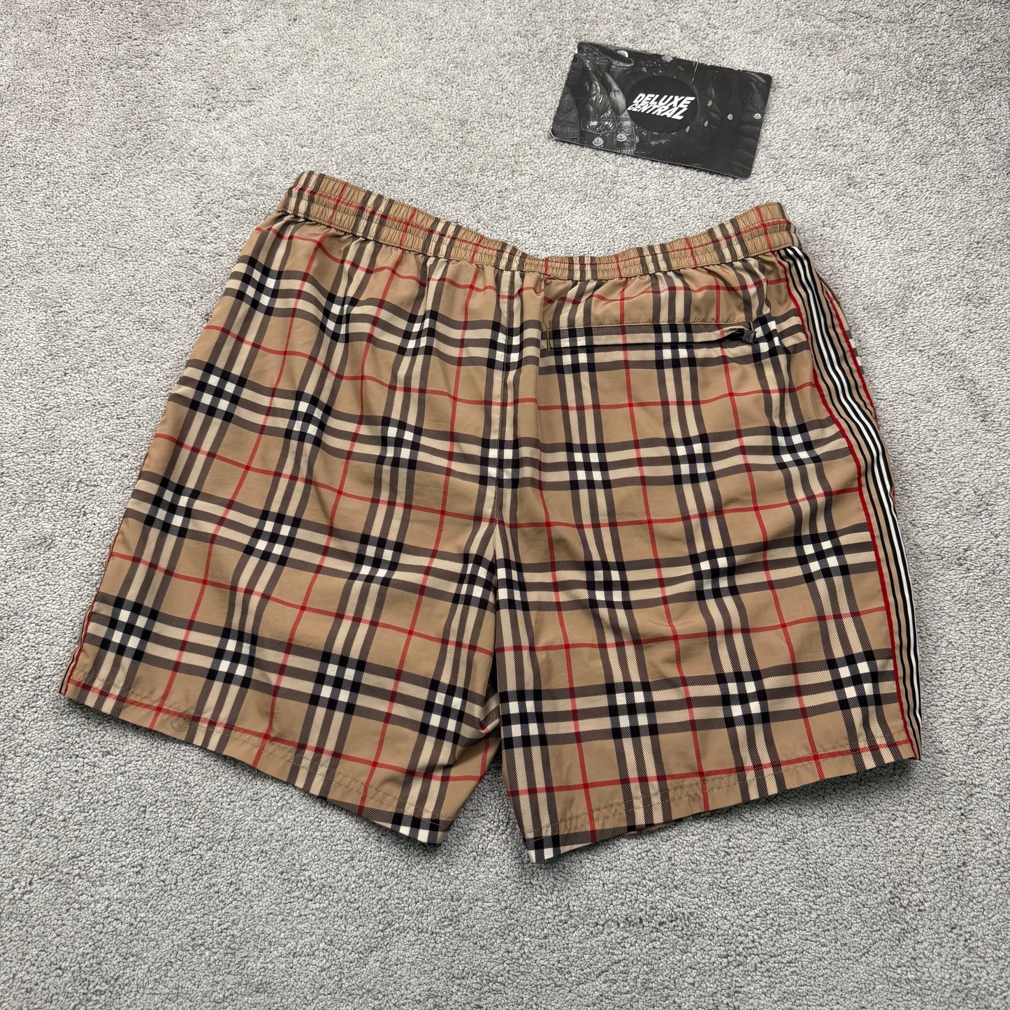 Burberry Check Drawcord Swim Shorts Men