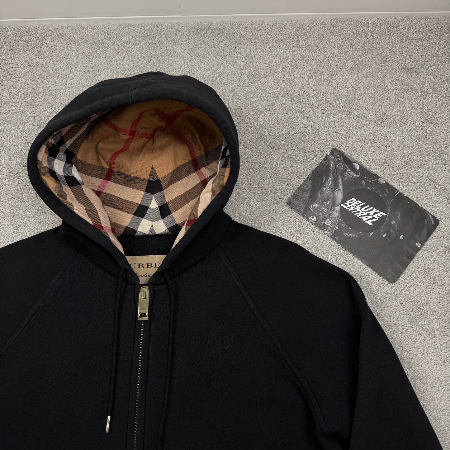 Burberry Vintage Check Hood Zip-Up Hoodie