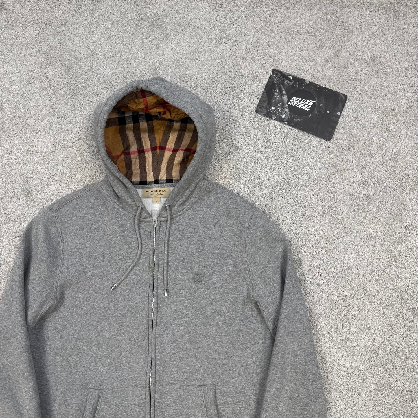 Burberry Check Zip-Up Hoodie