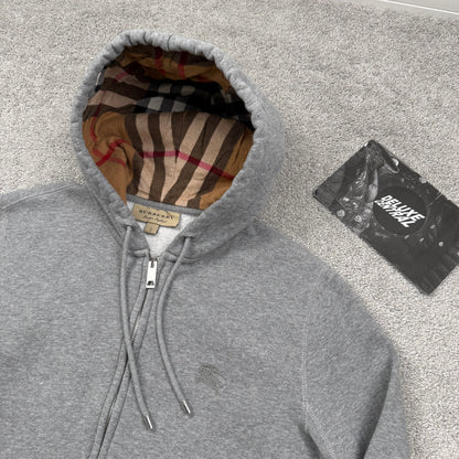 Burberry Check Zip-Up Hoodie